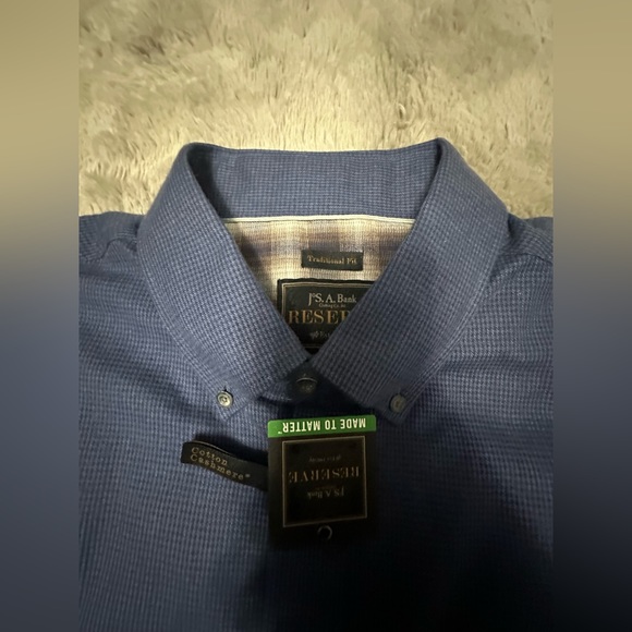 Nwt- Jos A Banks men’s cashmere/cotton button down xl - Picture 4 of 6